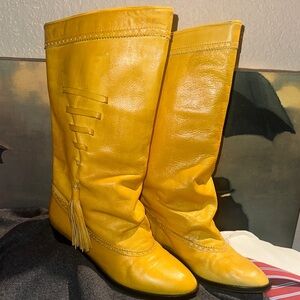 Pietro Neiman Marcus Italian Leather Vero Cuoio Yellow Boot.